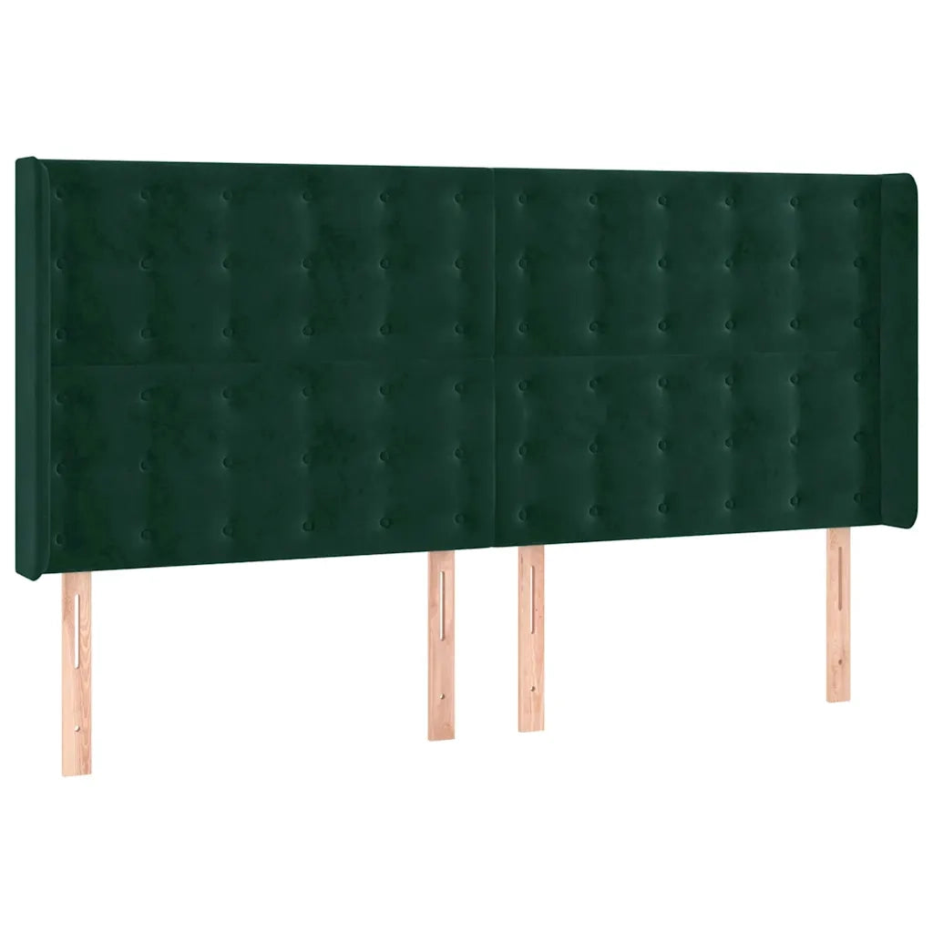 Testiera a LED Verde Scuro 183x16x118/128 cm in Vellutocod mxl 97921