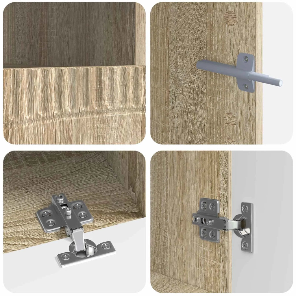 Mobile TV LED a 5 pezzi Rovere Sonoma Legno ingegnerizzato 3416839