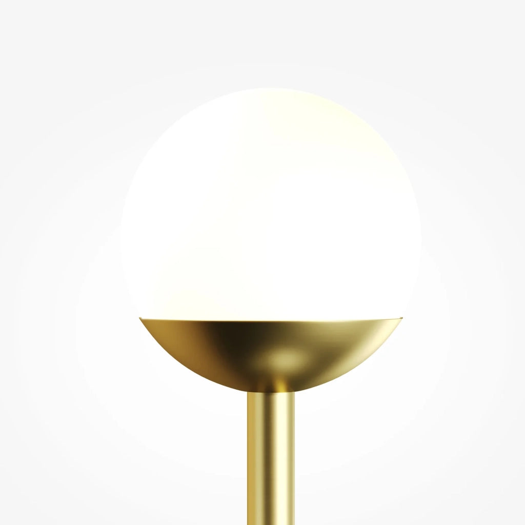 Maytoni Applique moderna Touch 1 luce LED integrato ottone metallo vetro opaco bianco