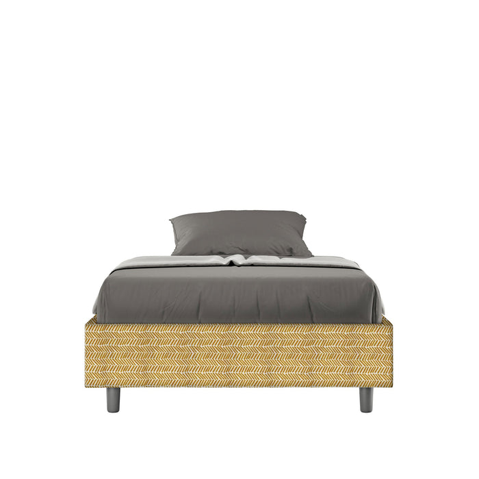 Letto 1 Piazza e Mezzo Sommier 120x200 cm Senza Rete Azelia Aragona 3 Giallo