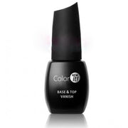 Trade Shop - Color 2in1 Base Top Coat Vanish 15ml Lucido Crystal Lunga Durata Uv Gel Nail Art -