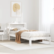 vidaXL Giroletto con Testiera senza Materasso Bianco 90x200 cm