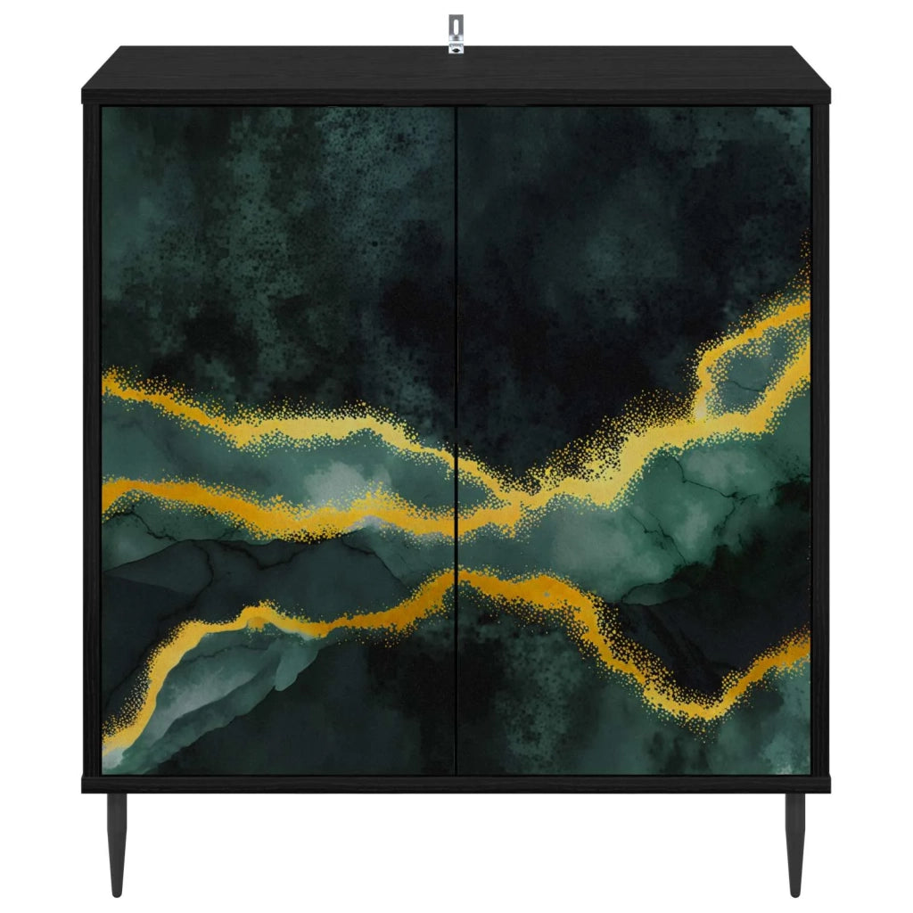 Credenza WIJHE Rovere Nero 69 x 33 x 76 cm Legno ingegnerizzato 8006934