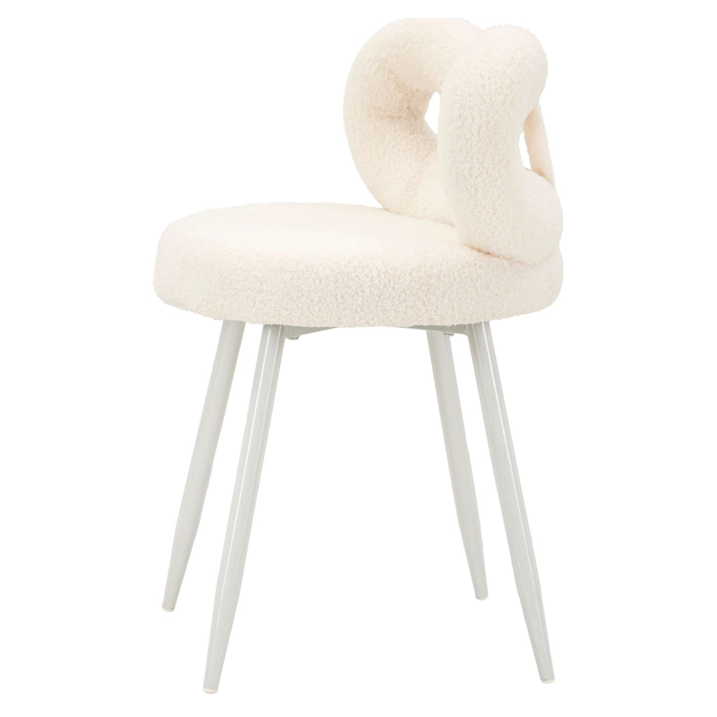 Rishik, Sedia una Sedia, Bianco Crema
