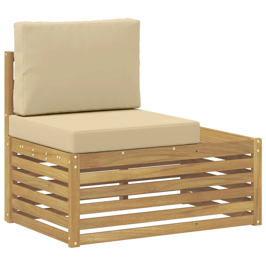 Set di divani da esterno con cuscino 5 Pezzo Bianco 3392473