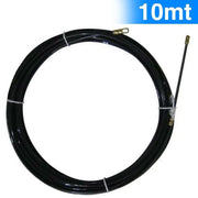 Trade Shop - Sonda Passacavi Elettricista 10mt Tiracavi Tirafili Cavi Elettrici 4mm Nero -