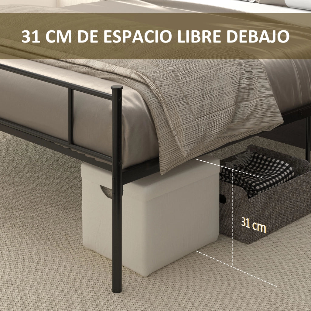 Letto Matrimoniale Contenitore ¨C Zephmum ¨C Nero 158x211x106 cm