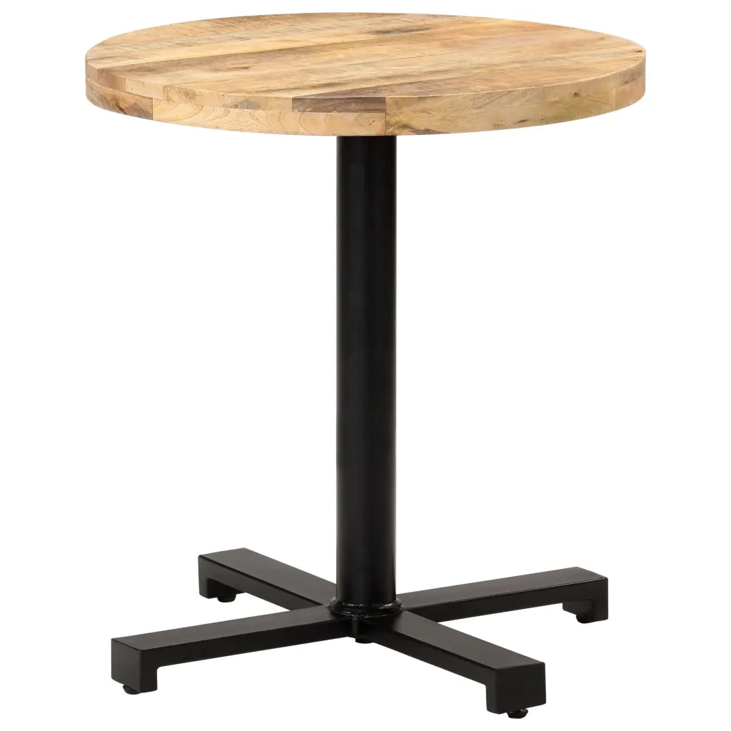 Tavolino da Bistrot Rotondo Ø70x75 cm in Legno di Mango Grezzo 320267