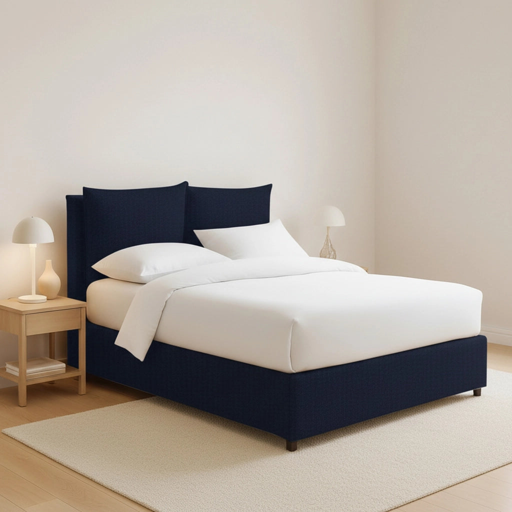 Formby, Letto Matrimoniale Sfoderabile Made in Italy, Viola Scuro