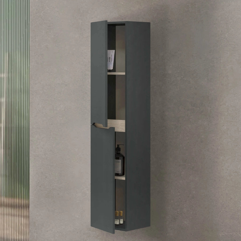 Arissa, Mobile Colonna Modulabile, 31x26x135h cm Nero Antracite
