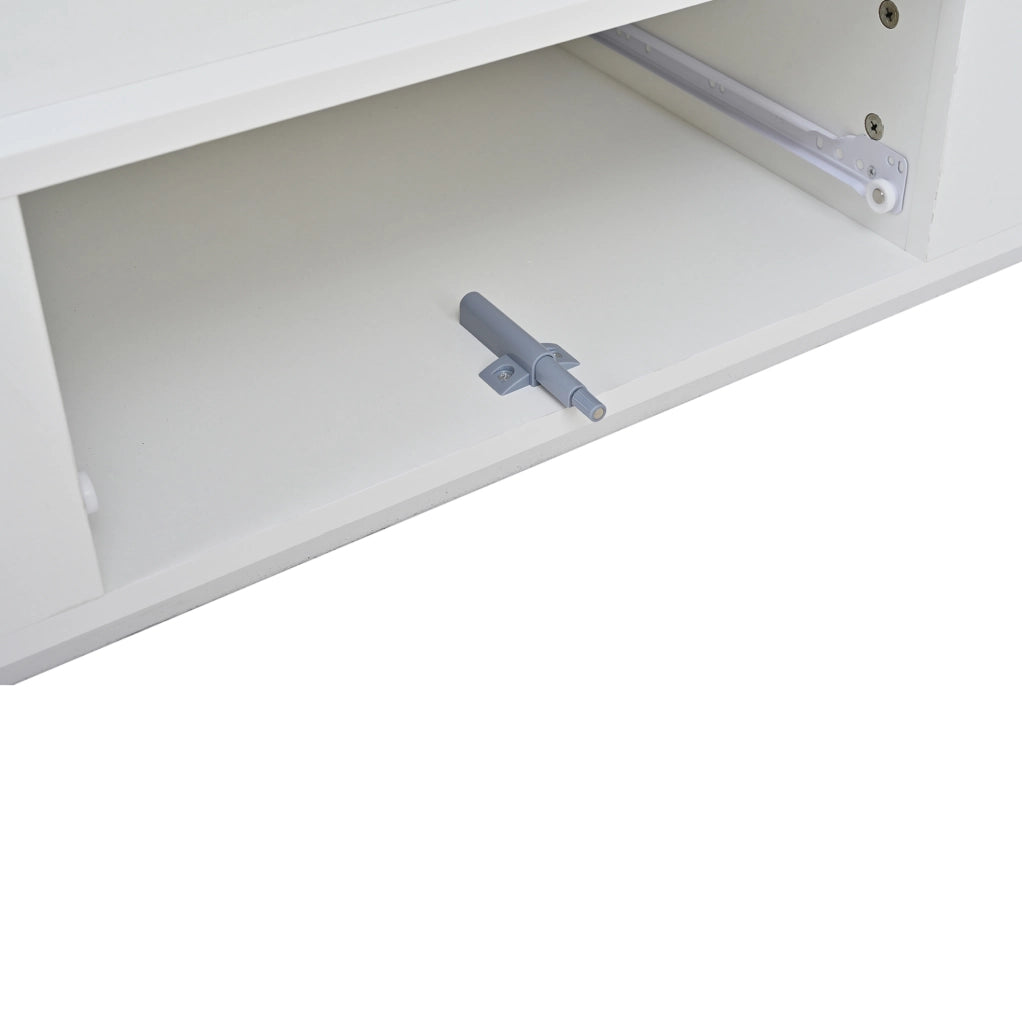 Tavolino da salotto elevabile con vano contenitore, cassetto e luce LED