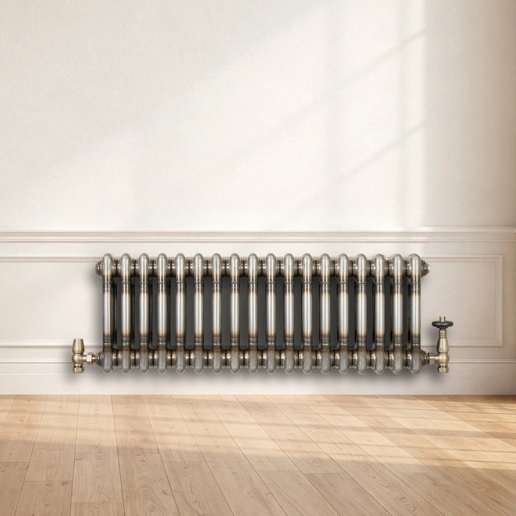 Radiatore 2 Colonne Orizzontale Metallo Grezzo 300 x 830 mm TRV
