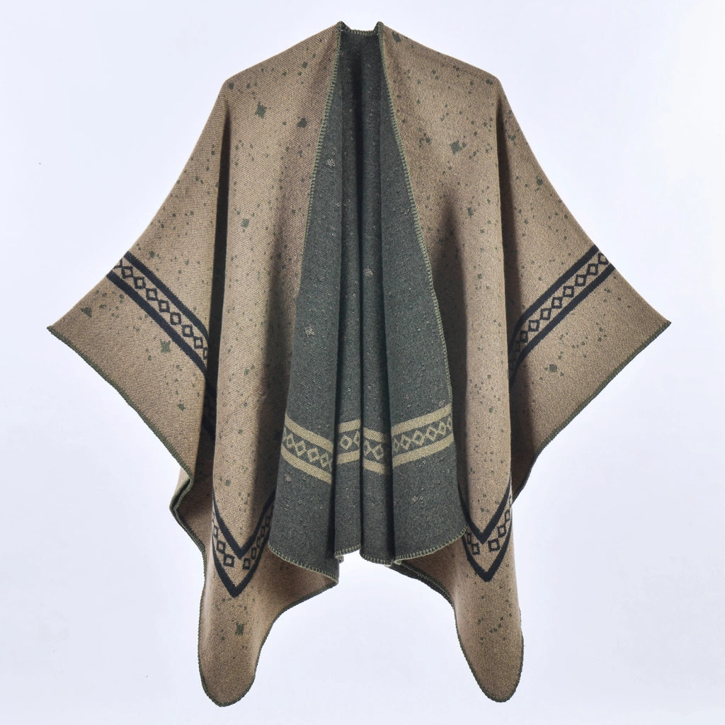 Sciarpa a doppio taglio, semplice ed elegante, sciarpa calda, mantella, coperta per l'aria condizionata in ufficio