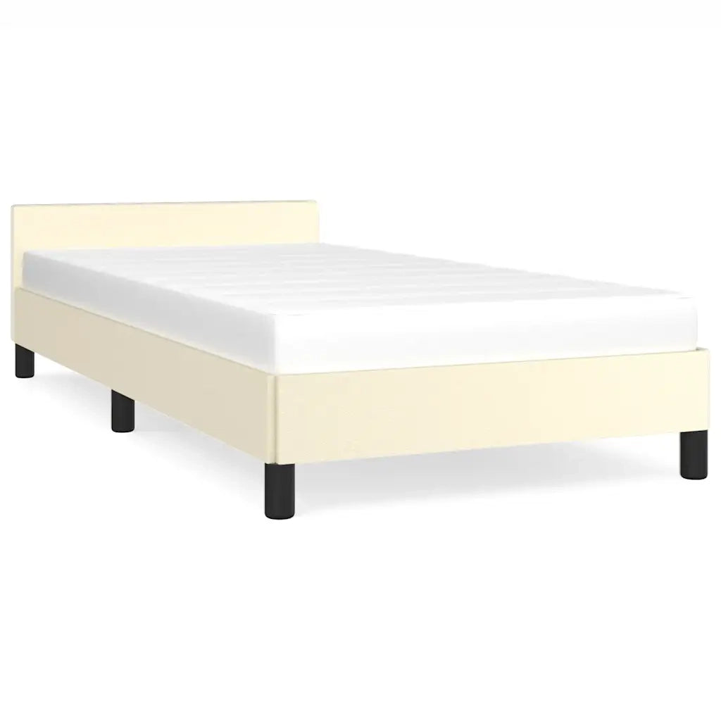 Giroletto con Testiera senza Materasso Crema 90x200 cm 347479