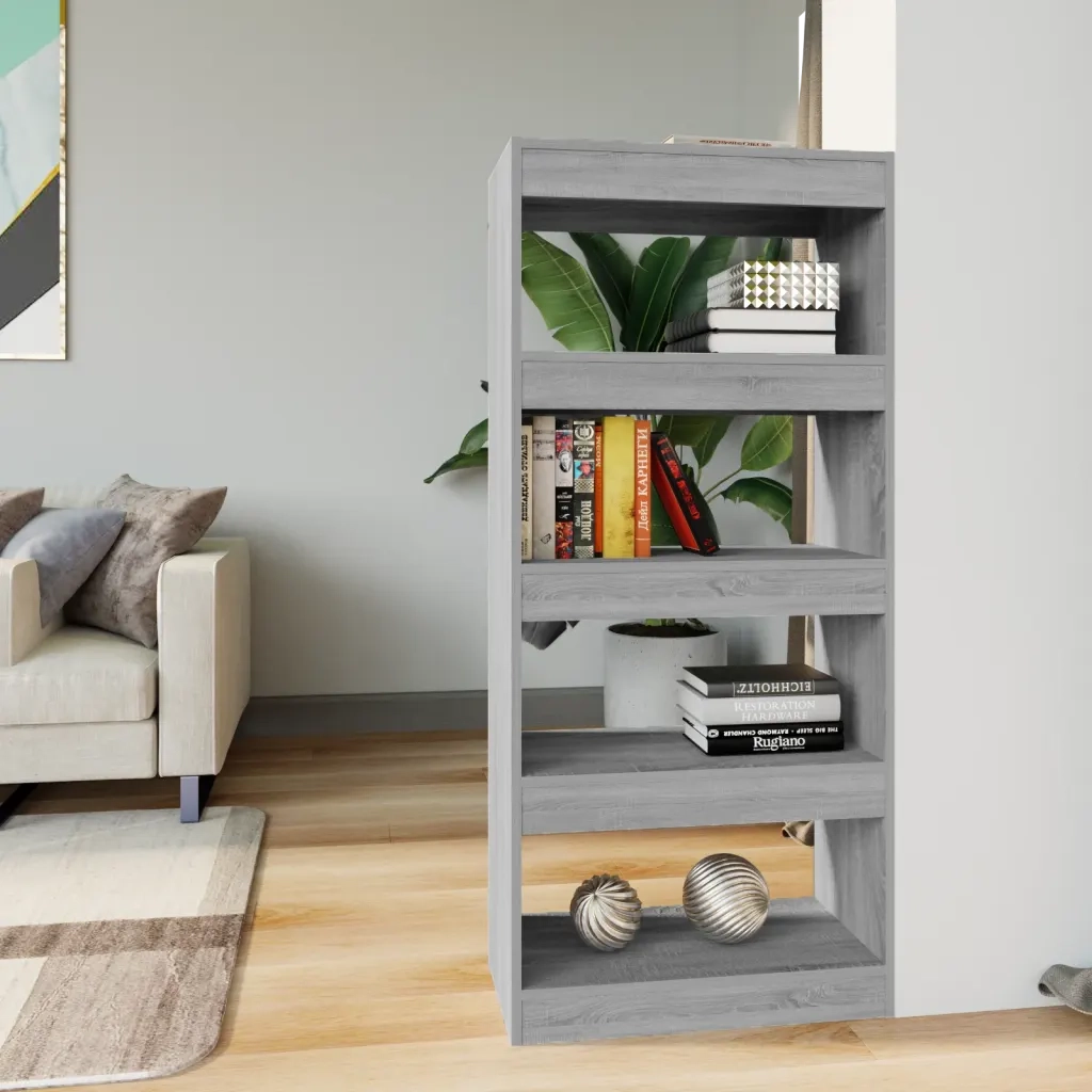 Libreria/Divisorio Grigio Sonoma 60x30x135 cm Legno Multistrato 813606
