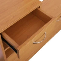 Set Mobili Ingresso Moderno con Scarpiera e Specchio, Appendiabiti da Ingresso con 6 Ganci, 2 Ripiani Regolabili e Cassetti in Legno per Corridoio, 90x24x177 cm, Legno