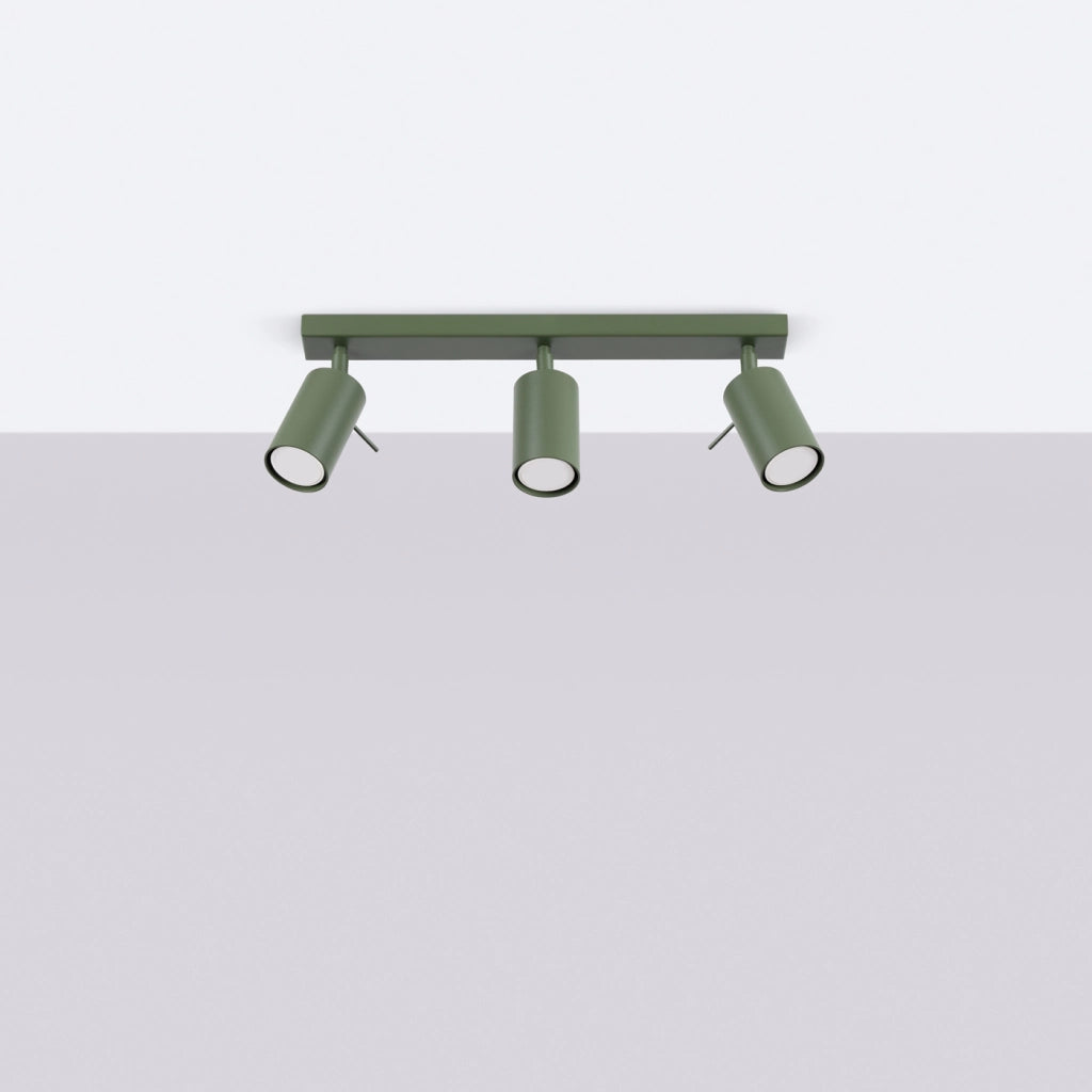 Lampada da soffitto RING 3L verde oliva