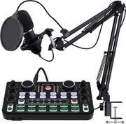 Kit di miscelazione con scheda audio live controller DJ - microfono BM800 per esibizioni live registrazioni PC feste karaoke canzoni di playback