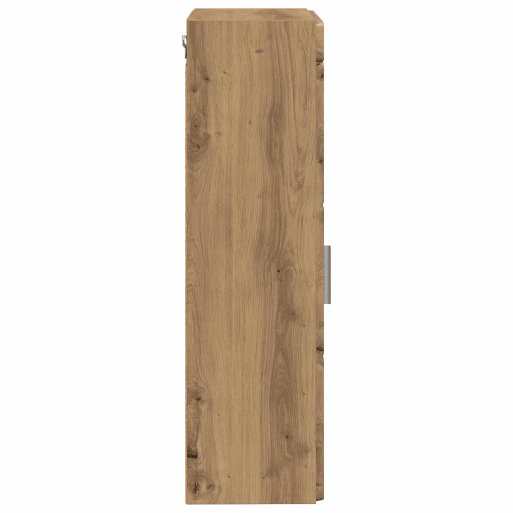 Armadio da bagno a muro con porta TULUM Rovere artigianale 880340