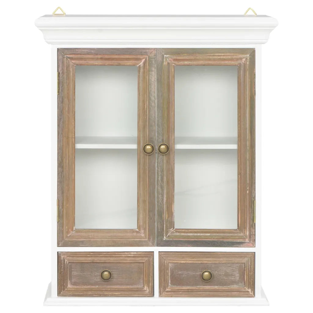 Armadietto Bianco 49x22x59 cm in Legno Massello cod mxl 76036