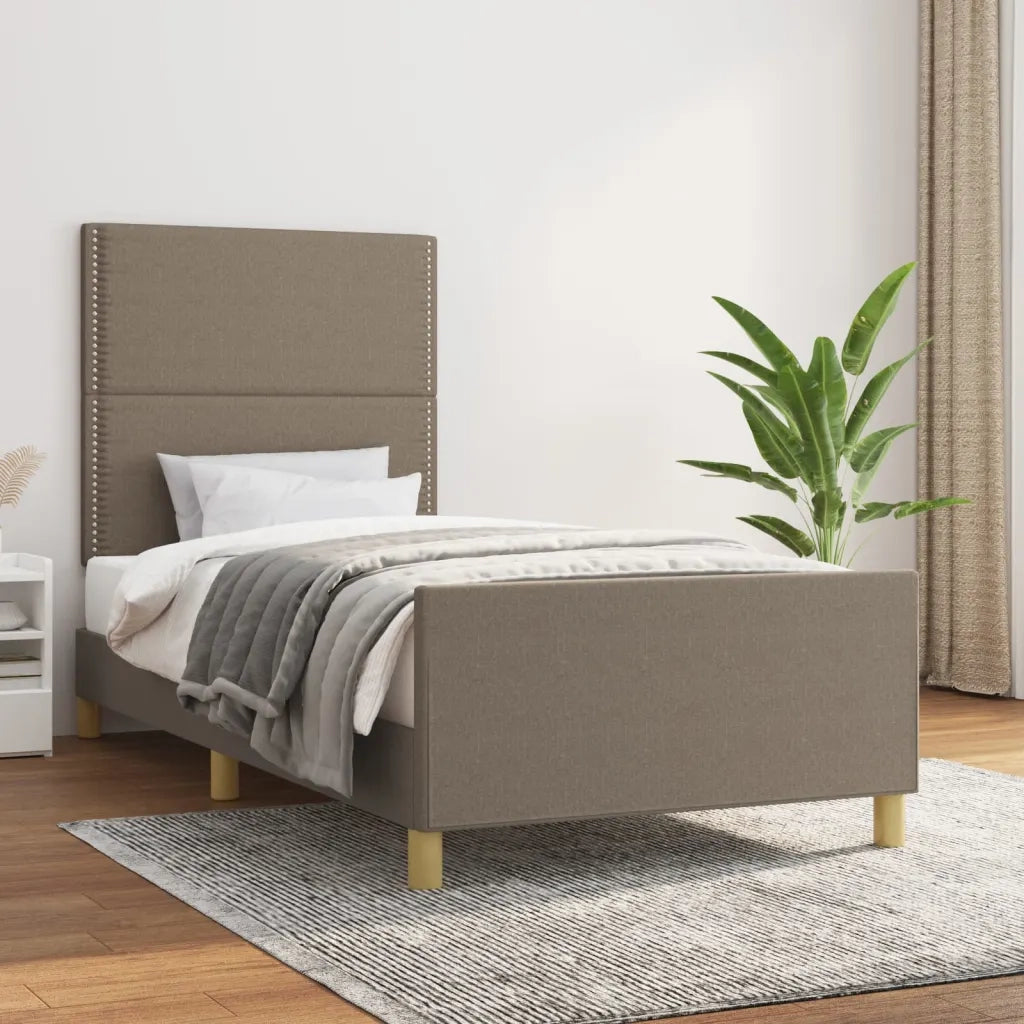 Giroletto senza Materasso Tortora 90x200 cm Tessuto 3124948