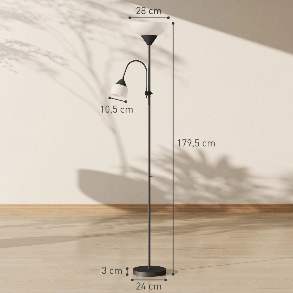 Lampada da terra con 3 colori luce e collo flessibile ¨C zephmum ¨C Nero
