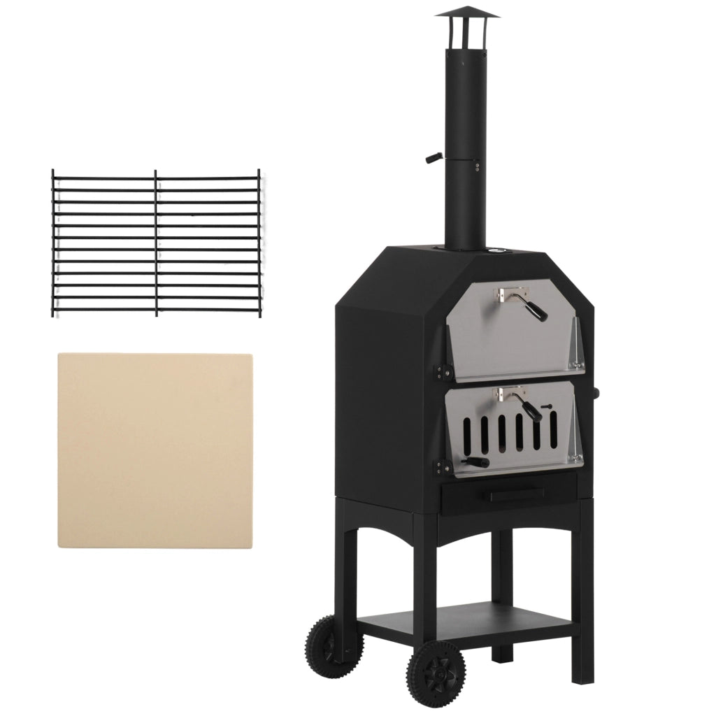 Forno per Pizza Barbecue ¨C Zephmum ¨C Acciaio Inox 64x54x160cm