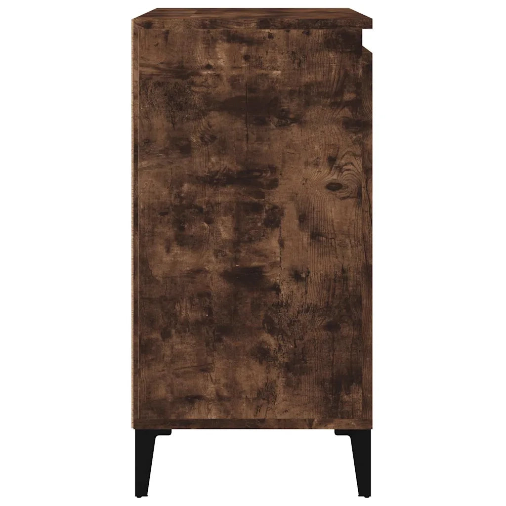 Comodini 2 pz-Set di 2 Tavolino da notte Rovere Fumo 40x35x70 cm in Legno Multistrato 709635