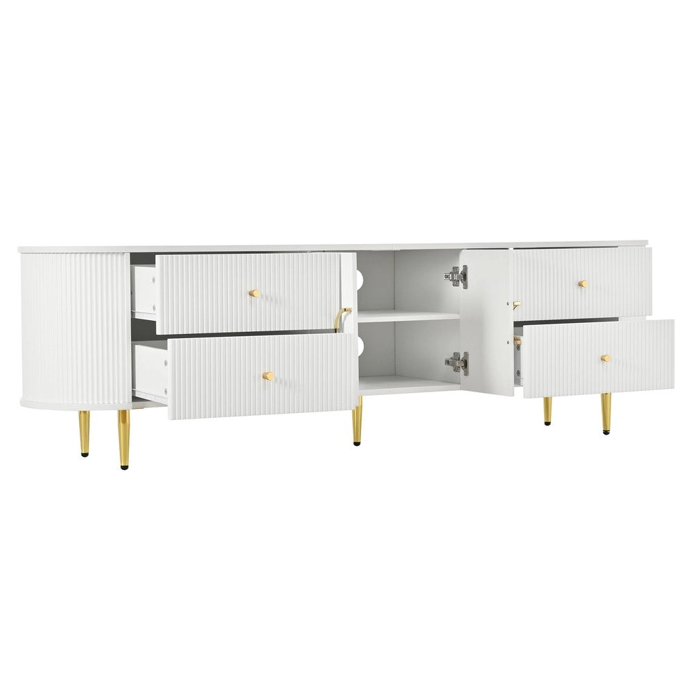 Mobile TV Lowboard ¨C MINIMAL ¨C MDF, Alluminio, Soggiorno
