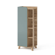 Vicco Mobiletto bagno Grigio-blu 50 x 128 cm con porta e vani aperti