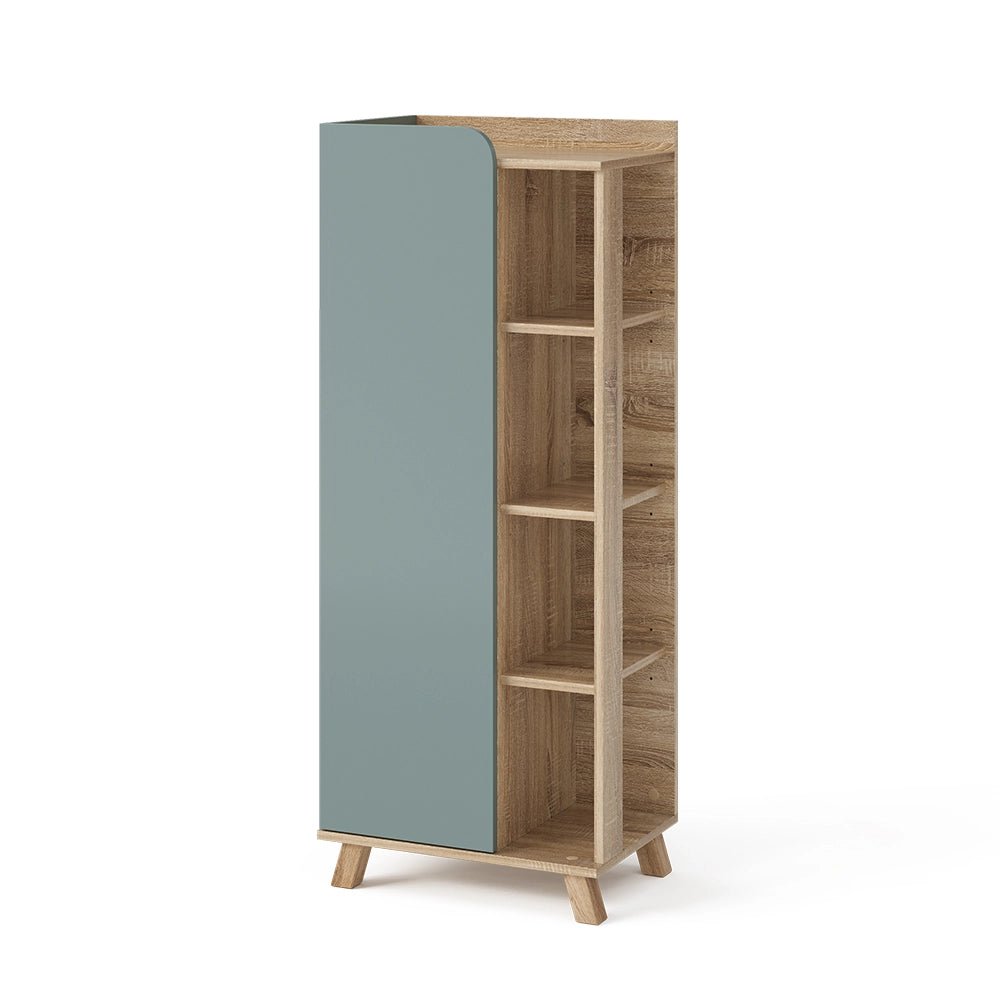 Vicco Mobiletto bagno Grigio-blu 50 x 128 cm con porta e vani aperti