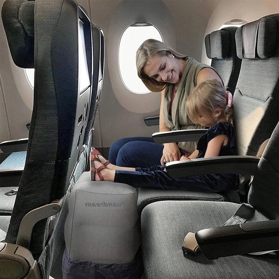 Sostegno Inflabile per Piedi per Viaggi - Aereo, Auto, Treno, Autobus, Ufficio, Casa
