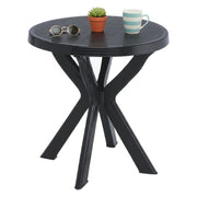 Lorwood, Tavolo da Esterno 2 Posti Made in Italy, 70x70x72h cm Nero Antracite