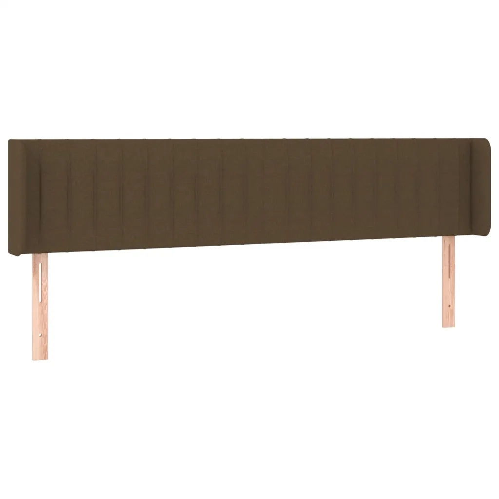 Testiera a LED-Testata con LED Marrone Scuro 203x16x78/88 cm in Tessuto 527484