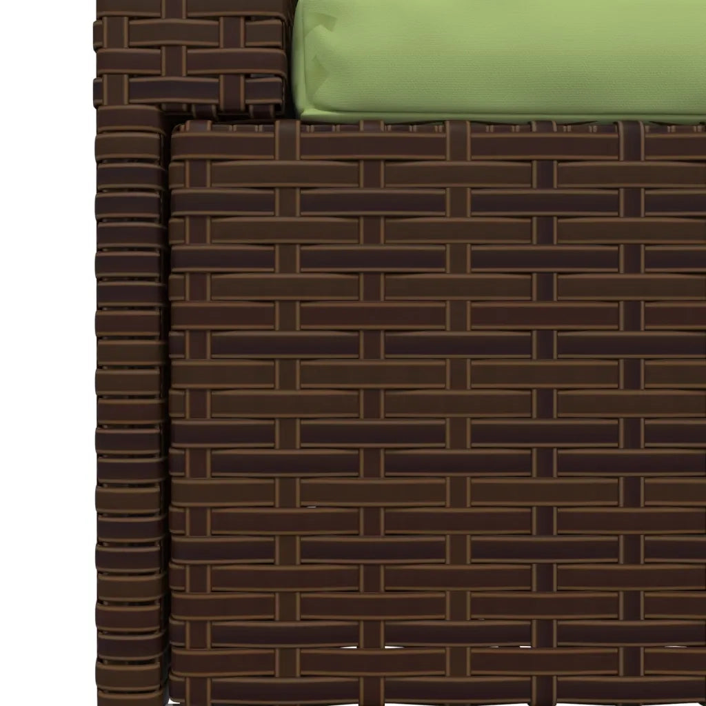 Divano a 2 Posti con Cuscini in Polyrattan Marrone cod mxl 35919