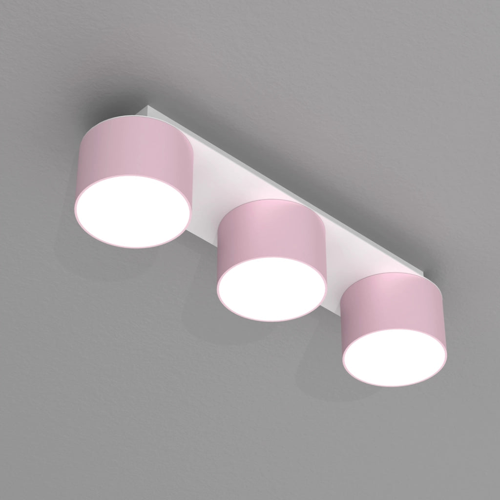 Plafoniera Milagro Dixie 3 luci GX53 rosa 34cm metallo