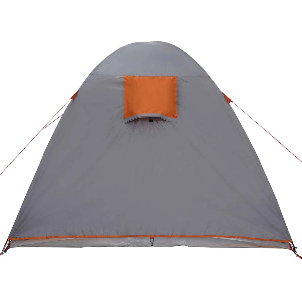 vidaXL Tenda a Cupola con tetto con archiviazione Grigio e arancione