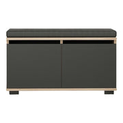 Scarpiera in legno "Drago" - 80 x 35 x 42 cm - Grigio antracite