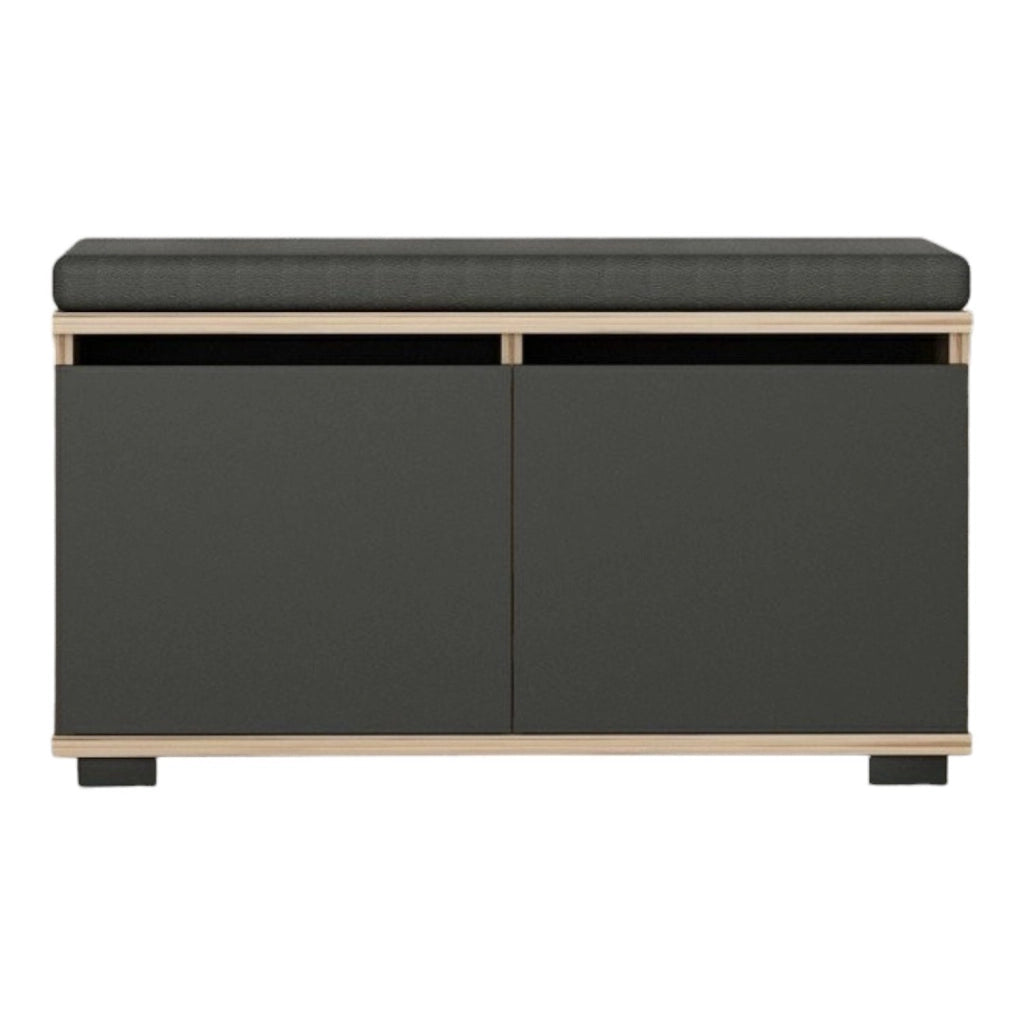 Scarpiera in legno "Drago" - 80 x 35 x 42 cm - Grigio antracite
