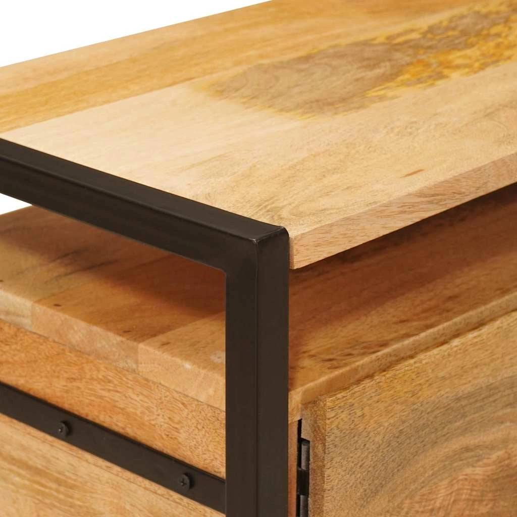 Mobiletto portaoggetti con cassetti moderni 110 x 30 x 40 cm in legno massello di mango marrone 02_0058087