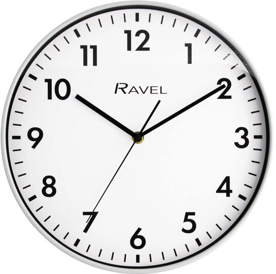 Cronografo Moderno 30cm per Ufficio e Cucina - Orologio Analogo in Quarzo - RWC.30.4 - Bianco
