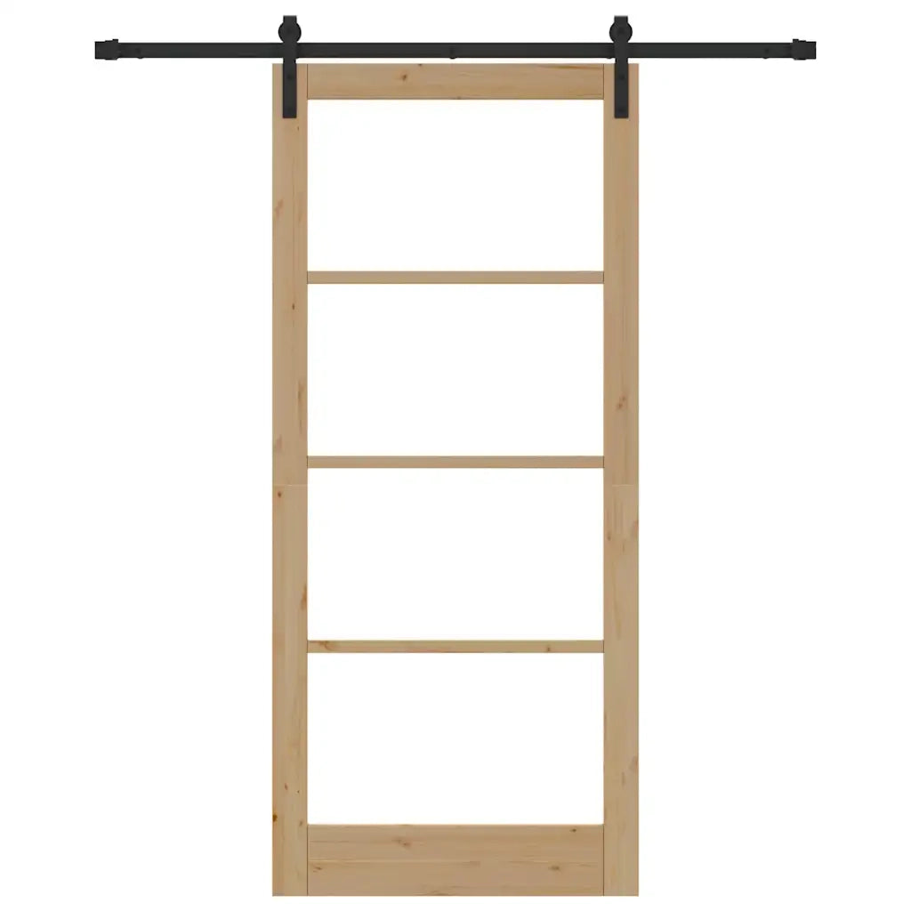 Porta scorrevole ORKDAL Naturale e Nero 93 x 211 cm 3331841