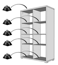 Mobile con 4 Ante 108x161x41 cm Ossido Bianco