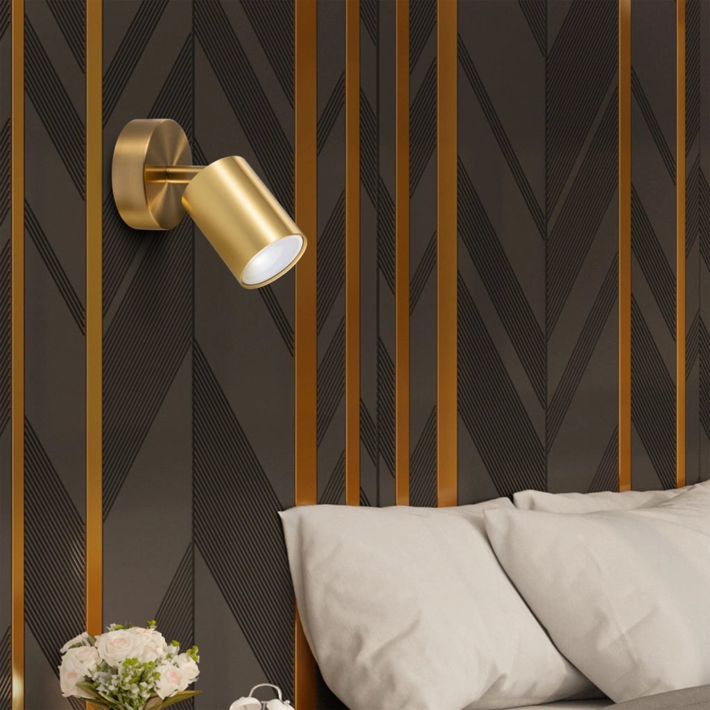 Faretto parete/soffitto oro alluminio 1xGU10 10W Polux