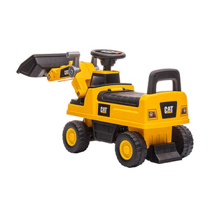 Escavatore Cavalcabile 88x28x48 cm per Bambini con Benna Manovrabile Caterpillar Giallo