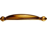 MANIGLIE PER MOBILI FISSE MOD.15114 IN ZAMA ANTICATA- - mm. 99x14h. - interfori mm.64 - 5 pezzi METALSTYLE