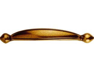 MANIGLIE PER MOBILI FISSE MOD.15114 IN ZAMA ANTICATA- - mm. 99x14h. - interfori mm.64 - 5 pezzi METALSTYLE