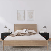 Comodini 2 pz-Set di 2 Tavolino da notte Neri 40x34x35 cm in Legno Massello di Pino