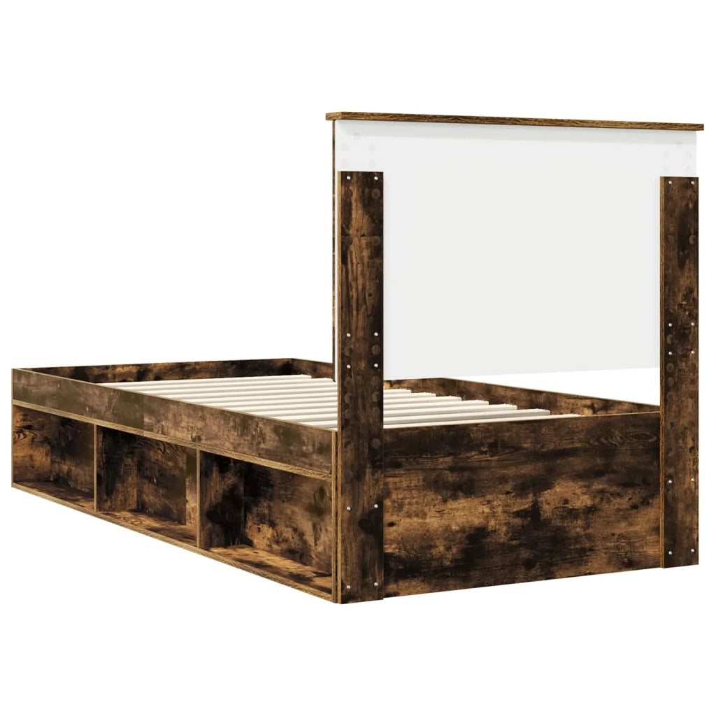 Struttura del letto-Giroletto Rovere fum¨¦ 100 x 200 cm Pino massello 794022