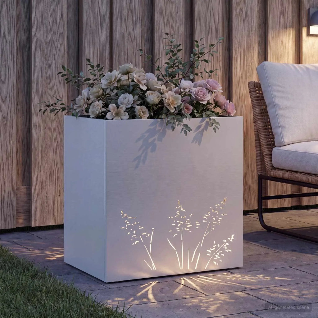 Vaso da giardino Bianco 50 x 30 x 49 cm 8005808